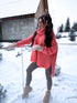 ELYNDI extended wool sweater - CORAL PRE-ORDER